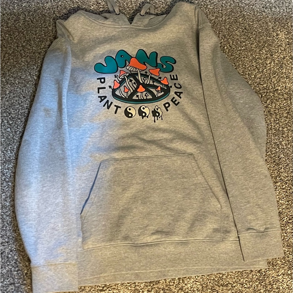 Vans Gray Hoodie - Plants & Peace Design